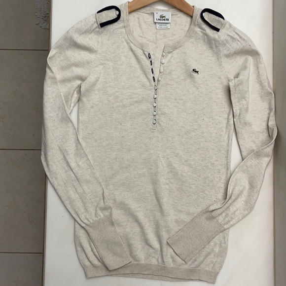 lacoste button down sweater